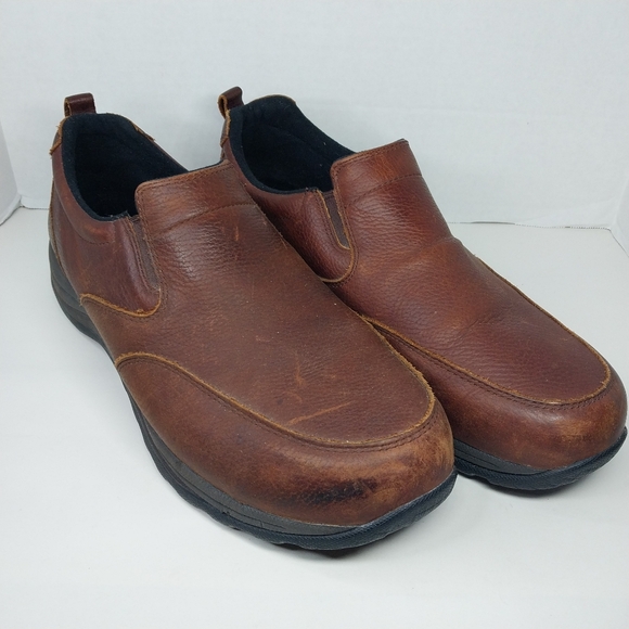 L.L. Bean Other - L.L. Bean Comfort Moc II Men's 14 W Leather Slip On Casual Loafers Brown 257064